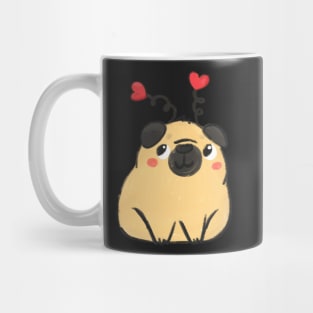 Pug with hearts Mug